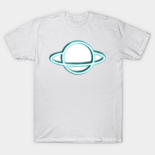 Neon blue planet T-Shirt